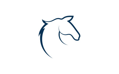 Paard Vector Logo ontwerpsjabloon V4