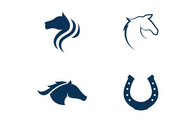 Paard Vector Logo ontwerpsjabloon V5