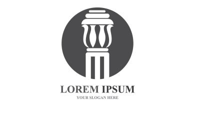 Plantilla de logotipo y símbolo de columna V13