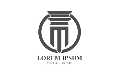 Plantilla de logotipo y símbolo de columna V4