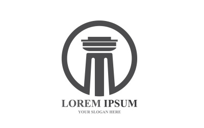 Plantilla de logotipo y símbolo de columna V5