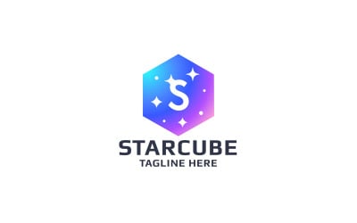 Professional Star Cube Letter S Logo