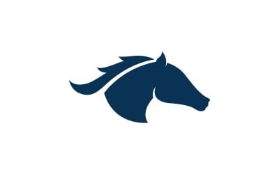 Шаблон векторного логотипа лошади V1