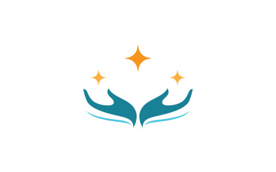 Szablon projektu logo wektor pielęgnacji dłoni V3