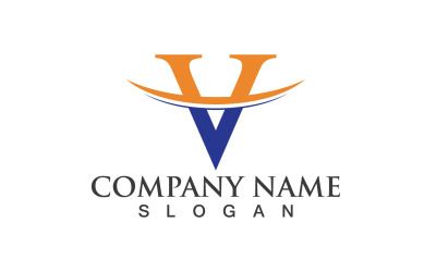 V Business Letter Vector Logo V13