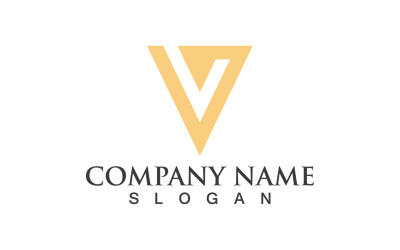 V Business Letter Vector Logo V15