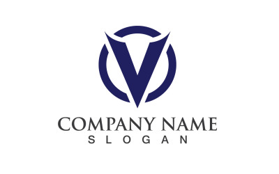 V Business Letter Vector Logo V17