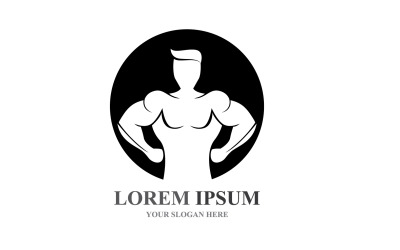 Étiquette de sport Gym Badge Fitness Logo Design V17