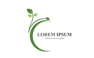 Loghi di Green Tree Leaf Ecology Element Vector V6
