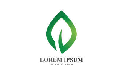 Loghi di Green Tree Leaf Ecology Element Vector V9