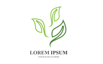 Logos de Green Tree Leaf Ecology Element Vector V3