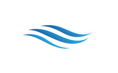 Символы логотипа Wave Beach Vector Template V14