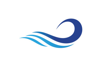 Символы логотипа Wave Beach Vector Template V15