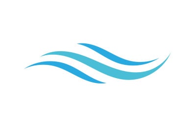 Символы логотипа Wave Beach Vector Template V19