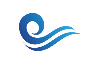 Символы логотипа Wave Beach Vector Template V8