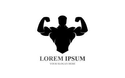 Spor Etiketi Spor Salonu Rozeti Fitness Logo Tasarımı V4