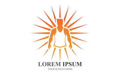 Sport etichetta palestra badge Fitness Logo Design V10