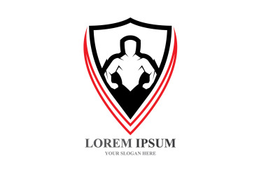 Sport etichetta palestra badge Fitness Logo Design V18