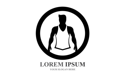 Sport Label  Gym Badge  Fitness Logo Design V25