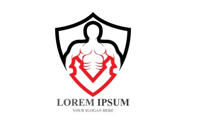 Sport Label Gym Badge Fitness Logo Design V26