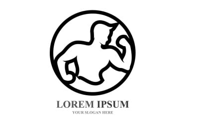 Sport Label  Gym Badge  Fitness Logo Design V27