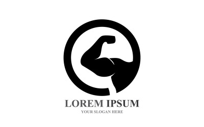 Sport Label  Gym Badge  Fitness Logo Design V28