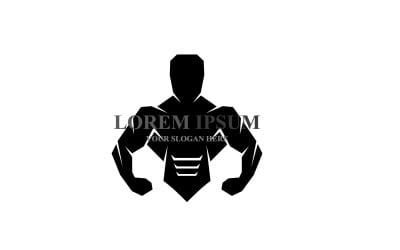 Sport Label Gym Badge Fitness Logo Design V8