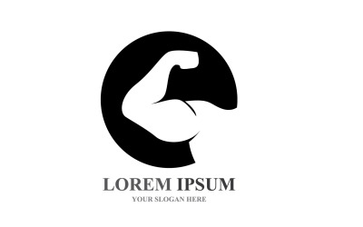 Sport Label  Gym Badge  Fitness Logo Design V9