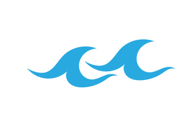 Wave Beach Logo Símbolos Vector Plantilla V20