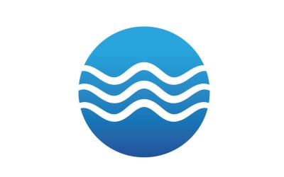 Wave Beach Logo Symbols Vector Template V27