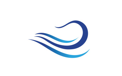 Wave Beach Logo Symbols Vector Template V6