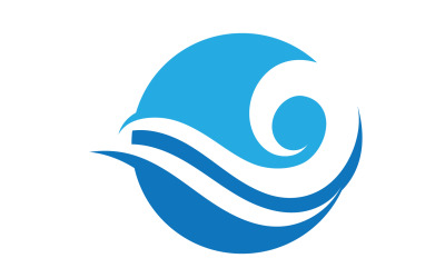 Wave Beach Logo  Symbols Vector Template V9