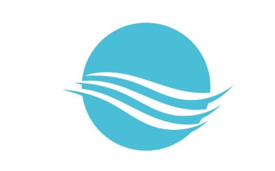 Символы логотипа Wave Beach Vector Template V48