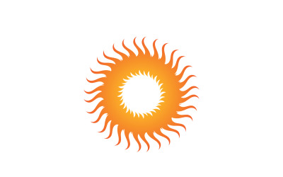 Słońce Logo Wektor Ikona Szablon Projektu V4