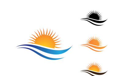 Sun Logo Vector  Icon  Template Design V14