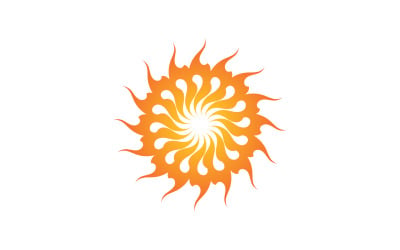 Sun Logo Vector Icon Template Design V2