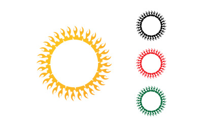 Sun Logo Vector icono plantilla diseño V8