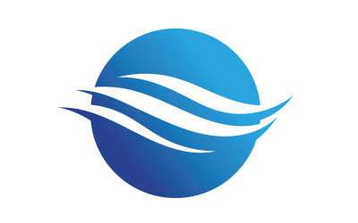 Wave Beach Logo Sembolleri Vektör Şablonu V41