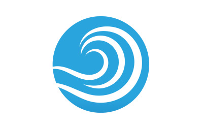 Wave Beach Logo Symboler Vector Mall V43
