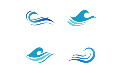 Wave Beach Logo Symboler Vector Mall V56