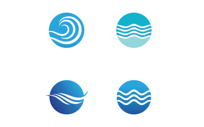 Wave Beach Logo Symboler Vector Mall V60