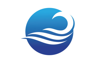 Wave Beach Logo Symbols Vector Template V33