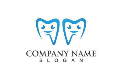 Logo dentale modello vettoriale illustrazione icona Design V1