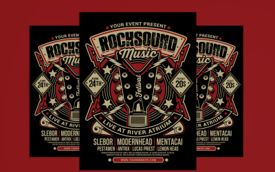 Rock Music Event Flyer šablona
