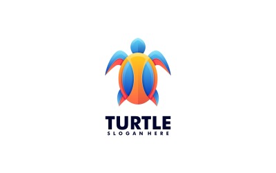 Kaplumbağa Renkli Logo Şablonu