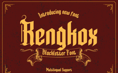 Police de style Rengkox Blackletter