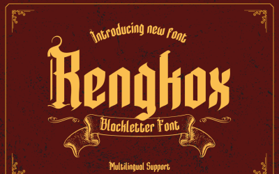 Rengkox Blackletter stili yazı tipi