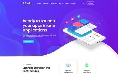 Zomia App Showcase PSD-Vorlage