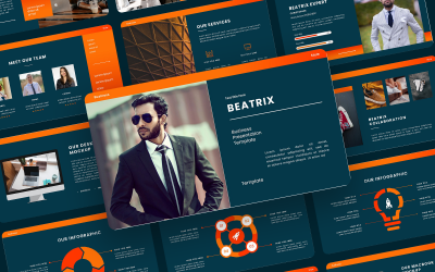 Беатрікс - Бізнес шаблон PowerPoint