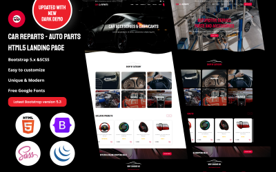CarReparts - Auto Parts HTML5 Landing Page
